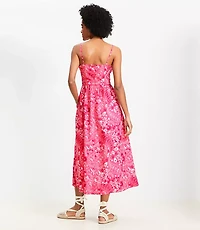 Paisley Tie Poplin Midi Pocket Dress