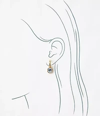 Sparkle Drop Hoop Earrings