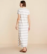 Petite Lou & Grey Striped Soft Slub Midi Tee Dress