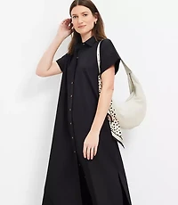 Petite Poplin Maxi Pocket Shirtdress