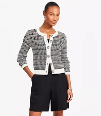 Two Tone Open Stitch Cardigan