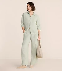 Petite Lou & Grey Triple Cloth Wide Leg Pants