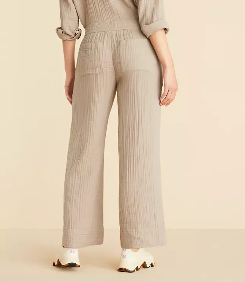 Petite Lou & Grey Triple Cloth Wide Leg Pants