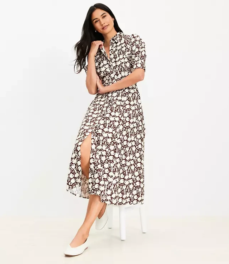 Petite Tulip Belted Midi Pocket Dress