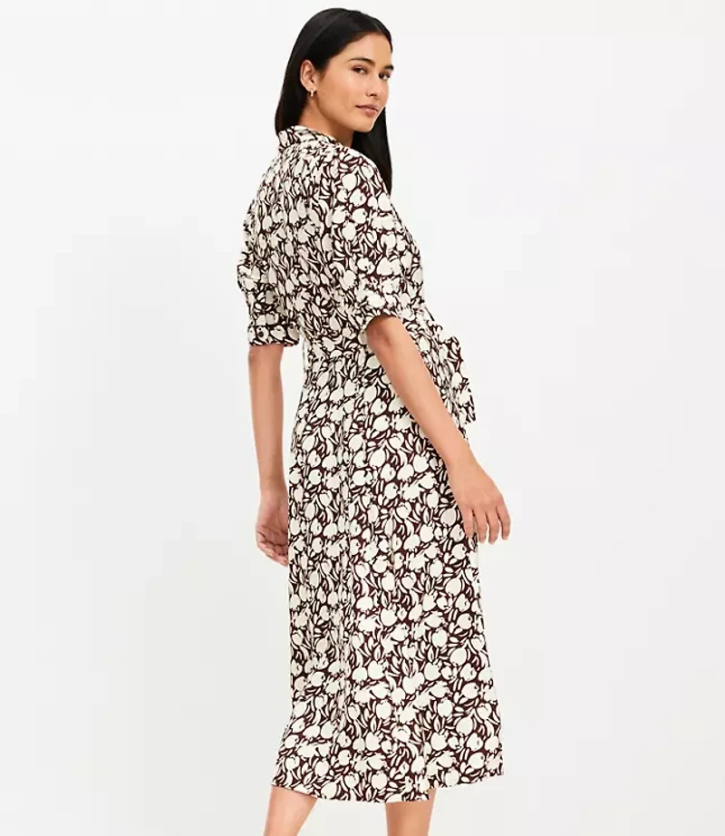 Petite Tulip Belted Midi Pocket Dress