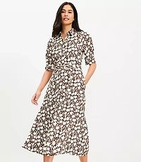 Petite Tulip Belted Midi Pocket Dress