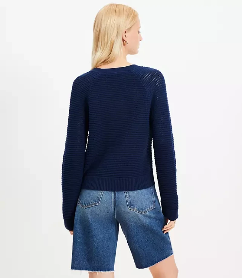 Stitchy V-Neck Cardigan