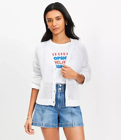 Stitchy V-Neck Cardigan