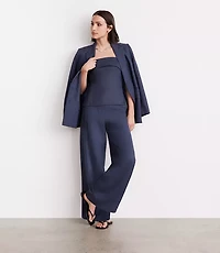 LOFT Versa Pure Spun Belted Wide Leg Pants