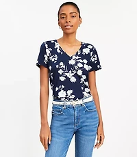 Petite Floral Everyday V-Neck Tee