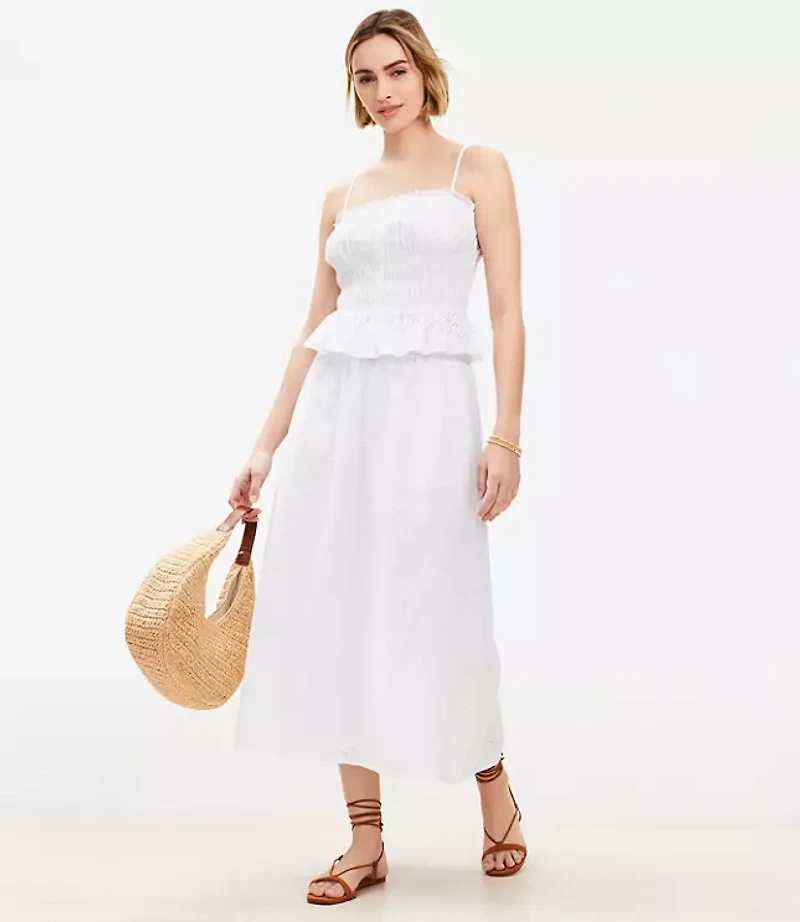 Eyelet Pull On Maxi Pocket Skirt