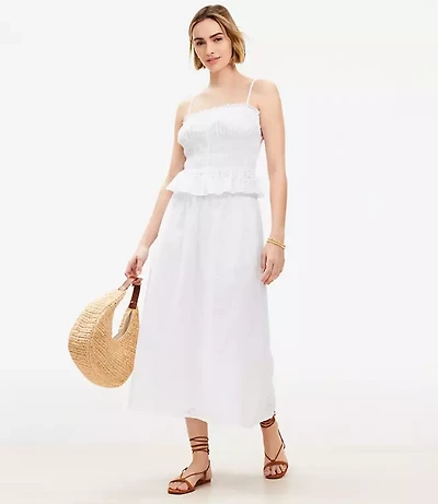 Eyelet Pull On Maxi Pocket Skirt