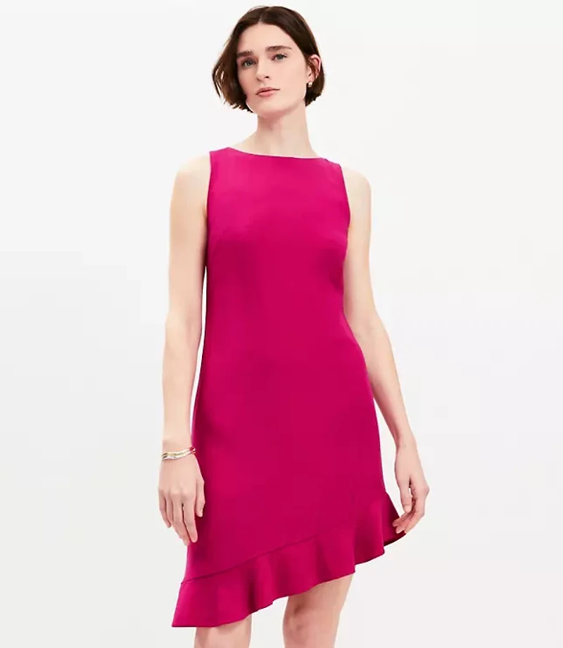 Asymmetrical Ruffle Mini Dress