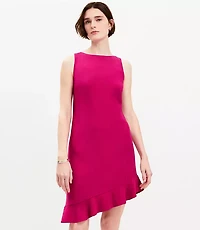 Asymmetrical Ruffle Mini Dress