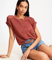 Textured Wedge Cardigan