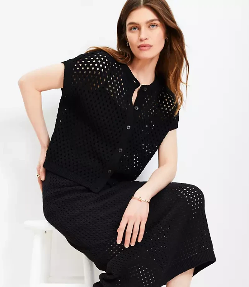 Textured Wedge Cardigan