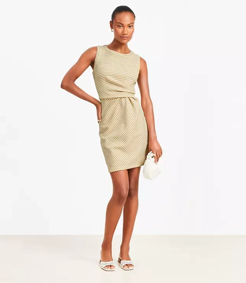Textured Side Knot Mini Dress