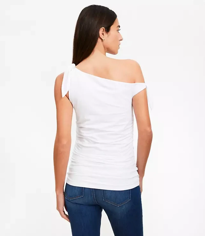 Bow Tie Shirred Top