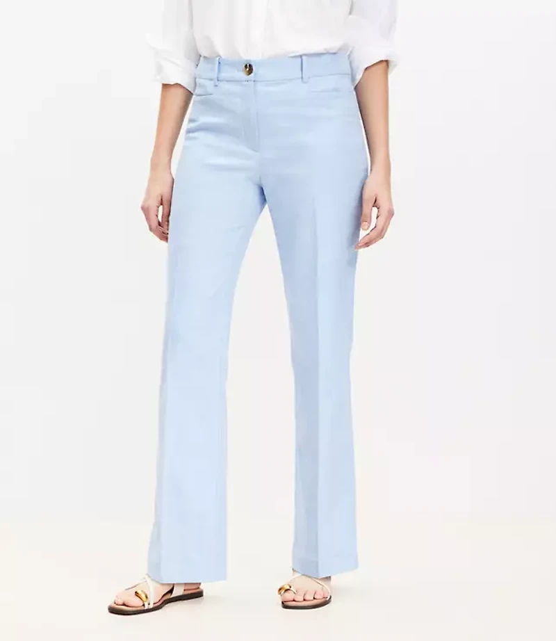 Parker Straight Pants in Cotton Linen