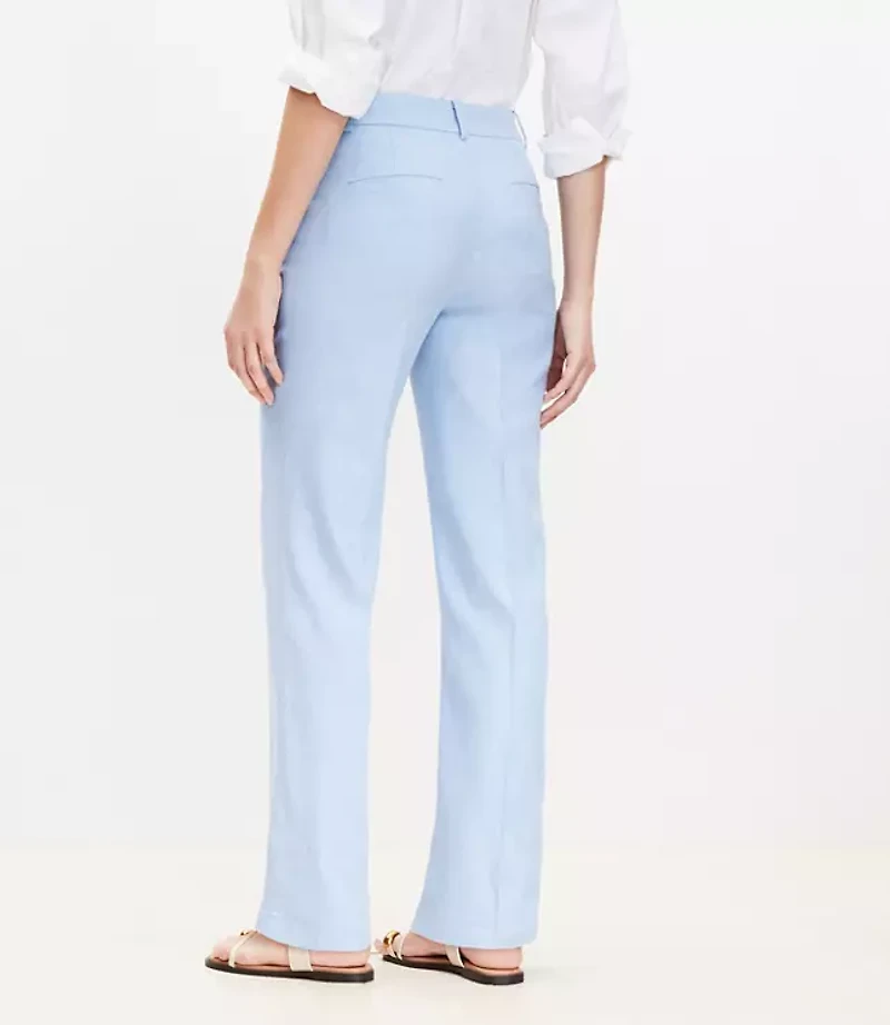 Parker Straight Pants in Cotton Linen