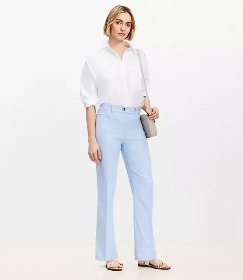 Parker Straight Pants in Cotton Linen