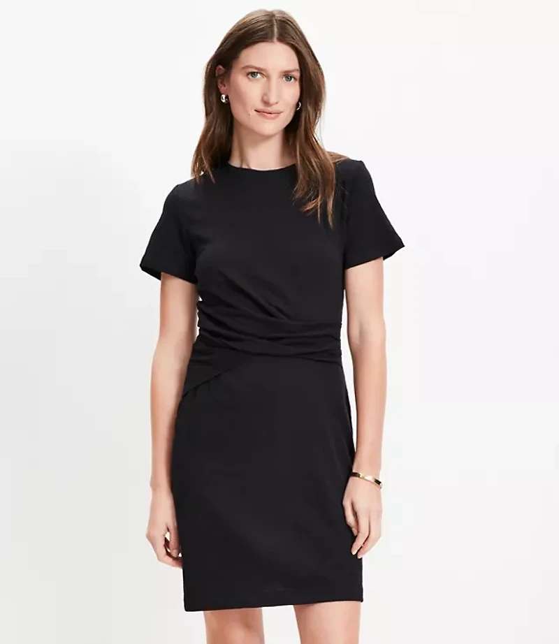 Draped Mini Tee Dress