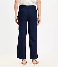 Palmer Wide Leg Crop Pants Linen Blend