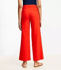 Palmer Wide Leg Crop Pants Linen Blend