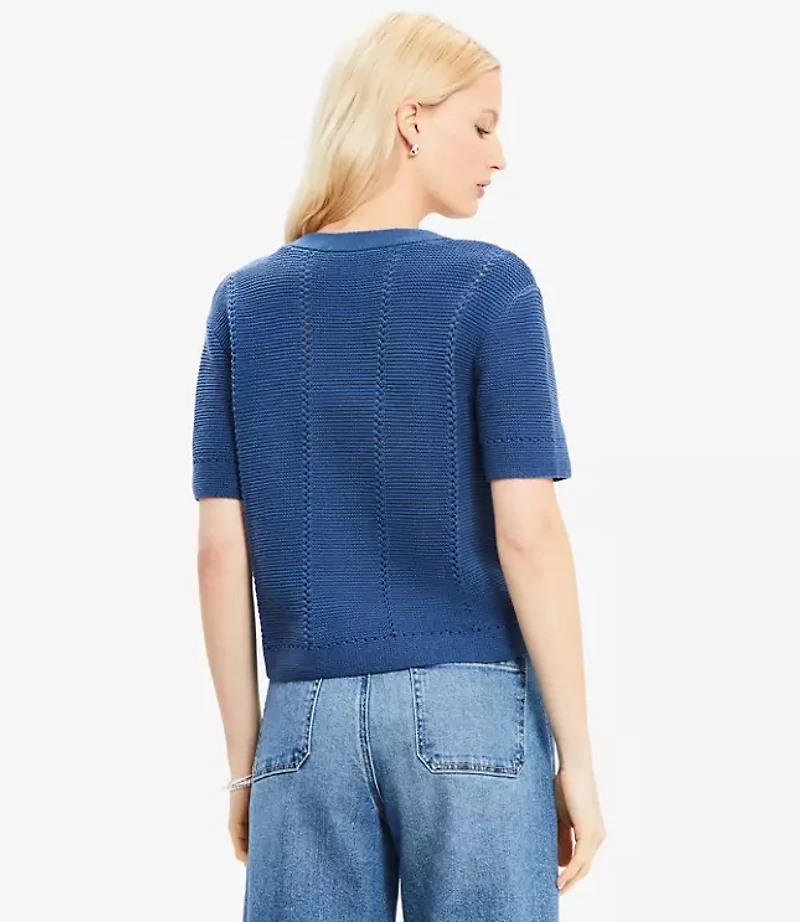 Link Stitched Sweater Jacket