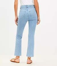 Fresh Cut High Rise Kick Crop Jeans Blue Stripe