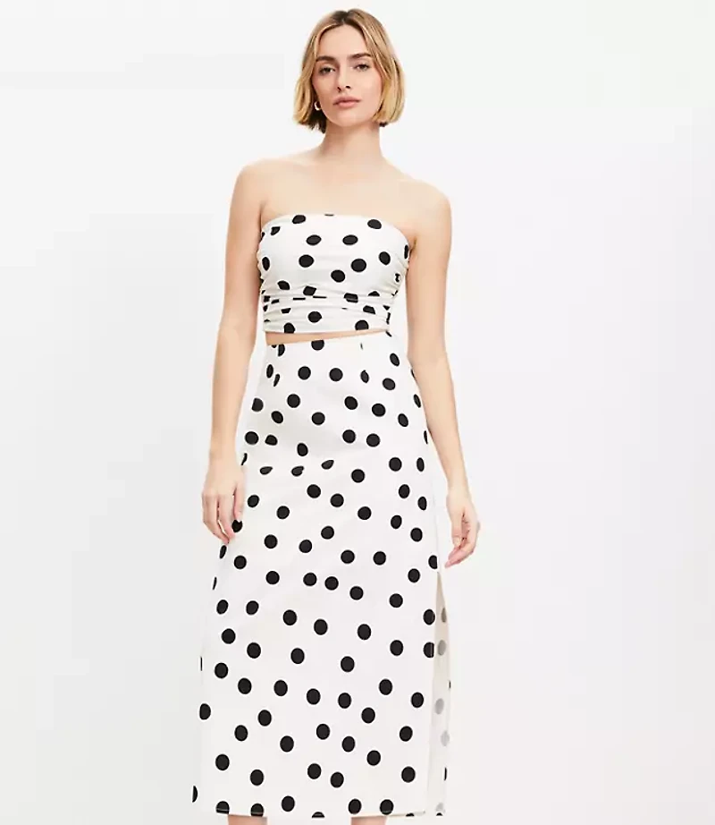 Dotted Midi Skirt