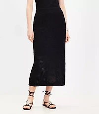 Textured Midi Sweater Skirt