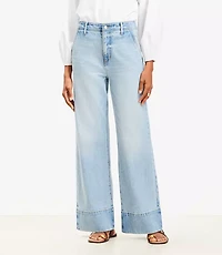 High Rise Wide Leg Jeans Vintage Light Indigo Wash
