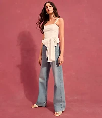 High Rise Wide Leg Jeans Vintage Light Indigo Wash