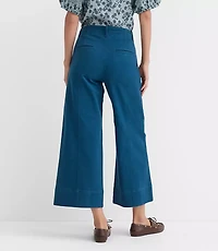Petite Curvy Palmer Wide Leg Crop Pants Twill