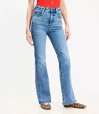 High Rise Relaxed Flare Jeans in Mid Vintage Wash