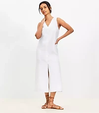 Linen Vest Midi Dress