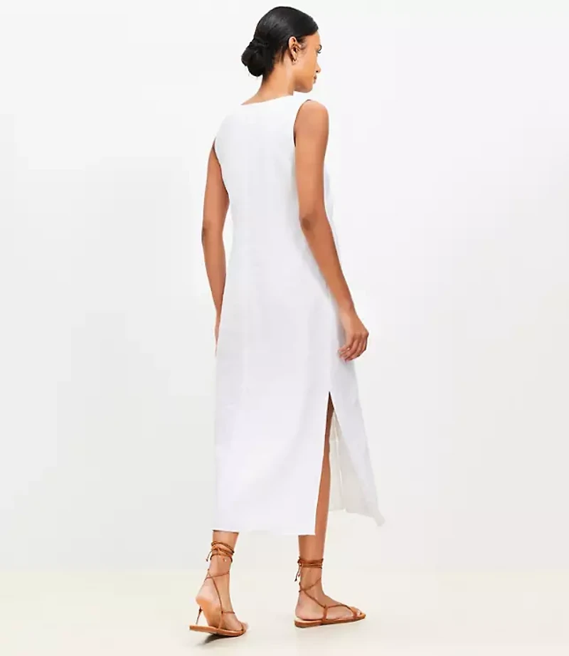 Linen Vest Midi Dress