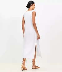Linen Vest Midi Dress