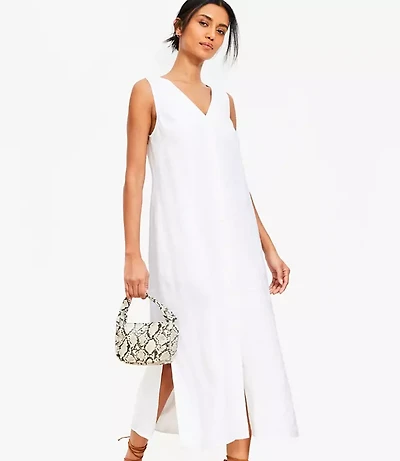 Linen Vest Midi Dress