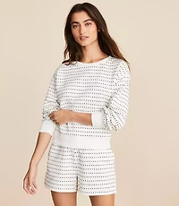 Lou & Grey Dotted Jacquard Top