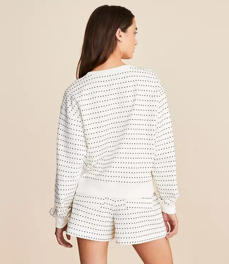 Lou & Grey Dotted Jacquard Top
