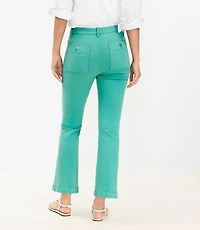 Petite Patch Pocket Kick Crop Jeans Mellow Mint