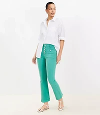 Petite Patch Pocket Kick Crop Jeans Mellow Mint