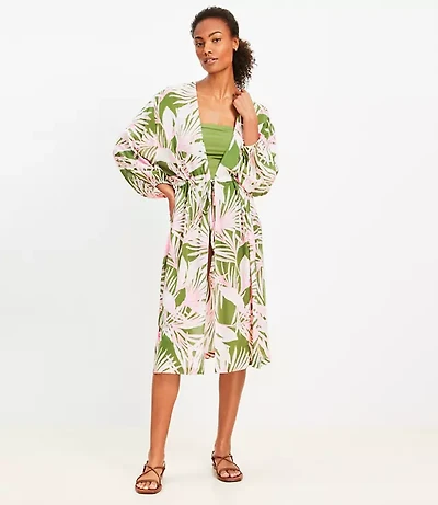 LOFT Beach Island Frond Kimono