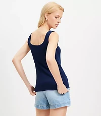 Perfect Ribbed Square Neck Tank Top