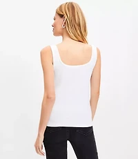Perfect Ribbed Square Neck Tank Top