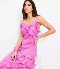 Ruffle Strappy Maxi Dress