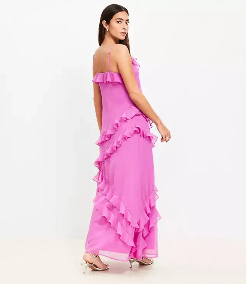 Ruffle Strappy Maxi Dress