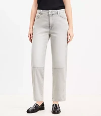 Petite High Rise Barrel Jeans Vintage Grey Wash